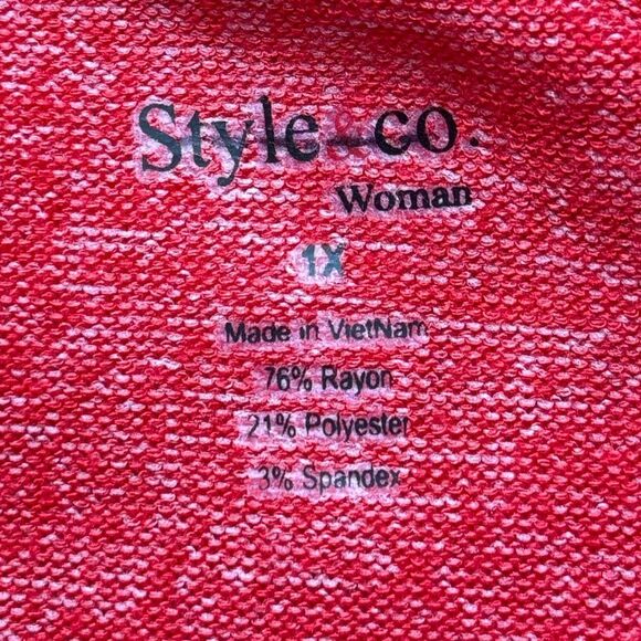 Style & Co Red Cardigan size 1X nwot - Picture 3 of 4